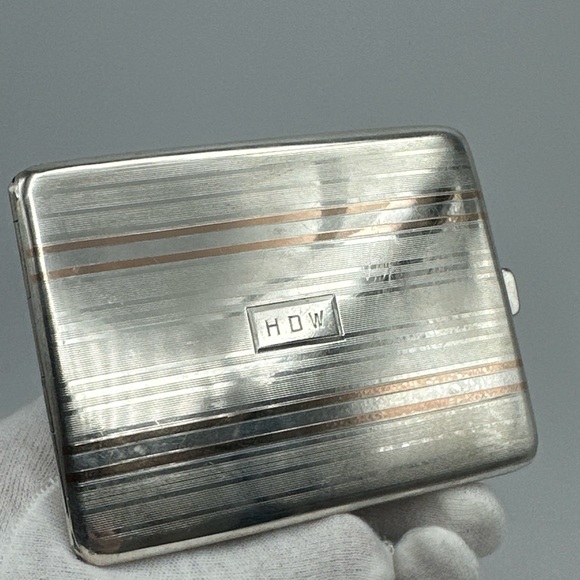 Antique 1920'S Serling & 14 K Gold Cigarette Case #626 - Picture 4 of 10